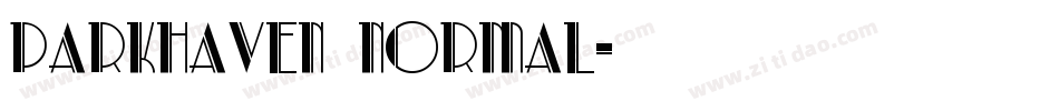 ParkHaven Normal字体转换
